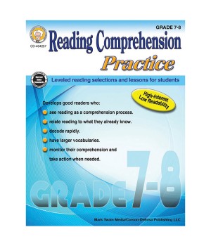 Reading Comprehension Practice Resource Book, Grade 7-8, Paperback