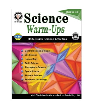 Science Warm-Ups Resource Book, Grade 5-8, Paperback