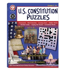 U.S. Constitution Puzzles Workbook, Grades 5-12