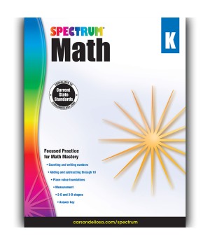 Math Workbook, Grade K, Paperback
