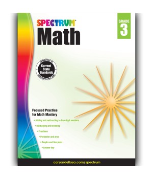 Math Workbook, Grade 3, Paperback