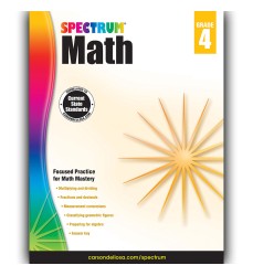 Math Workbook, Grade 4, Paperback