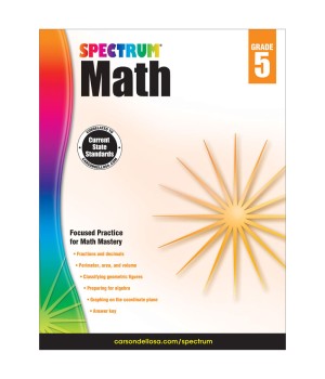 Math Workbook, Grade 5, Paperback