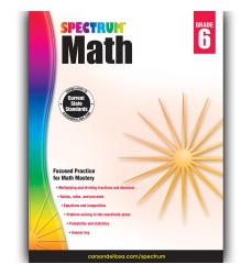 Math Workbook, Grade 6, Paperback
