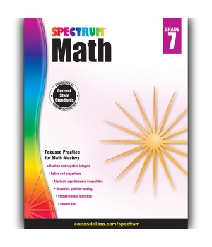 Math Workbook, Grade 7, Paperback
