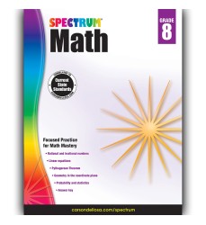 Math Workbook, Grade 8, Paperback
