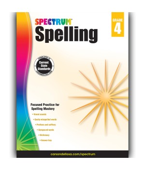 Spelling Workbook, Grade 4, Paperback