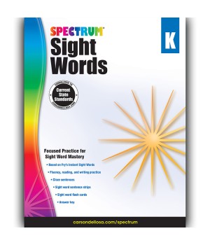 Sight Words Workbook, Grade K, Paperback