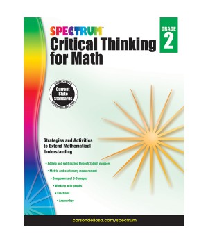 Critical Thinking for Math Workbook, Grade 2, Paperback