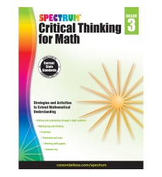 Critical Thinking for Math Workbook, Grade 3, Paperback