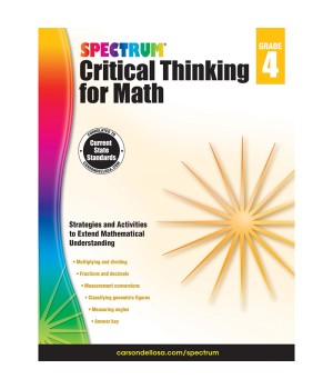Critical Thinking for Math Workbook, Grade 4, Paperback