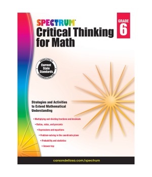 Critical Thinking for Math Workbook, Grade 6, Paperback