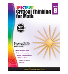 Critical Thinking for Math Workbook, Grade 8, Paperback