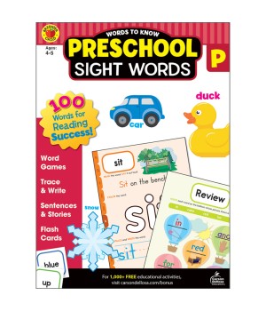 Words to Know Sight Words, Grade Preschool