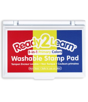 Washable Stamp Pad 3-in-1 - Primary Colors - Red, Yellow & Blue