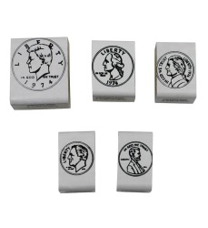 Coin Stamps - Heads - Set of 5