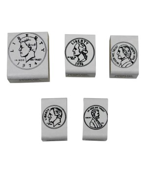 Coin Stamps - Heads - Set of 5
