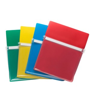 Magnetic Pockets, 9.5"W x 11.75"H, 4 Assorted Colors Per Pack