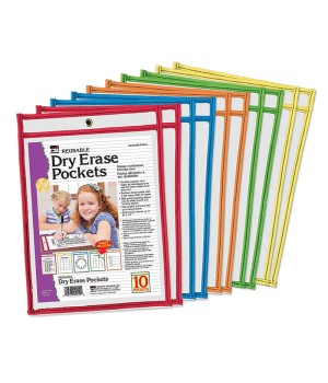 Reusable Dry Erase Pockets, Set of 10