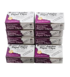 Paper Clips, Jumbo Gem, Nickel Plated, Silver, 100 Per Box, 10 Boxes