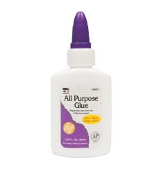 All-Purpose School Glue, AP Certified, 1.25 oz. Bottle, White, 1 Each