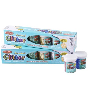 Creative Arts by Charles Leonard Glitter, Assorted Colors, .75 oz. Shakers, Pack of 12