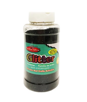 Creative Arts Glitter, 16 oz. Bottle, Black