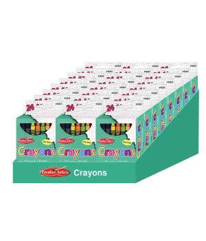 Creative Arts Crayons - Assorted Colors - 24/Bx, 24 boxes with a Shelf Tray