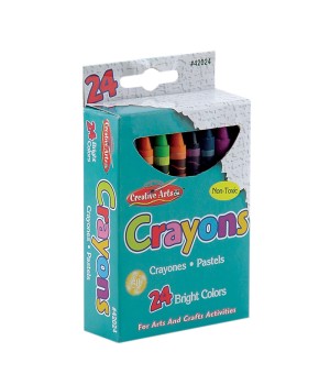 Crayons, Assorted Colors, Box of 24