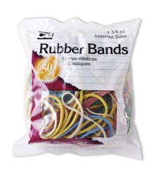 Rubber Bands, Assorted Sizes & Colors, 1 3/8 oz. bag