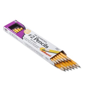 Pre-Sharpened #2 Pencil with Eraser, Yellow, Pack of 12