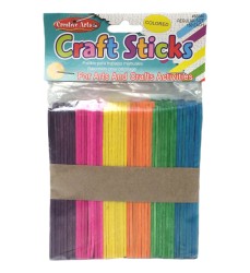 Colored Craft Sticks, Regular Size, 4-1/2" x 3/8", Bag of 150