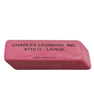 Natural Rubber Pink Wedge Erasers, Large, Box of 12