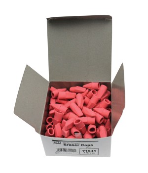 Pencil Eraser Caps, Pink, Box of 144