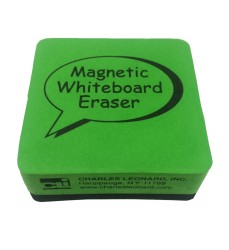 Eraser - Whiteboard - Magnetic, 2" x2", Green/Black, 12 Pack