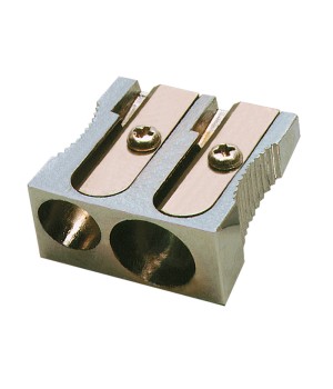 Metal Pencil Sharpener, Two Hole, 1 Sharpener