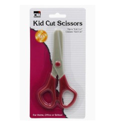 Kid Cut Scissors, Blunt Tip, Plastic, Assorted Colors
