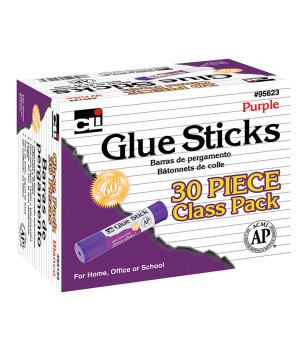 Glue Stick Classpack, .28 oz., Purple, Pack of 30