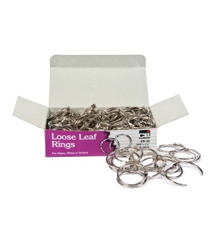 Loose Leaf Rings, 1.25", Box of 100