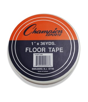 Floor Marking Tape, 1" x 36 yd, White