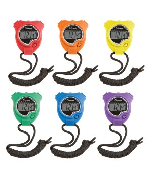 Stop Watch, Assorted Colors, Pack of 6