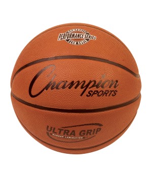 Ultra Grip Rubber Basketball with Bladder, Official Size 7