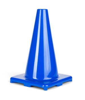 Hi-Visibility Flexible Vinyl Cone, weighted, 12", Royal Blue