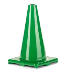 Hi-Visibility Flexible Vinyl Cone, weighted, 12", Green