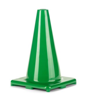 Hi-Visibility Flexible Vinyl Cone, weighted, 12", Green