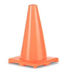 Hi-Visibility Flexible Vinyl Cone, weighted, 12", Orange