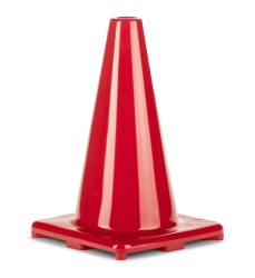 Hi-Visibility Flexible Vinyl Cone, weighted, 12", Red