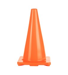 Hi-Visibility Flexible Vinyl Cone, Weighted, Orange, 18" Length