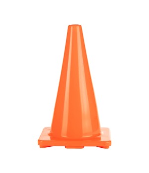 Hi-Visibility Flexible Vinyl Cone, Weighted, Orange, 18" Length