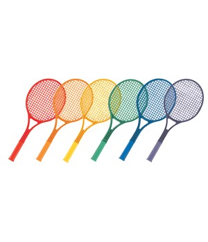 Plastic Tennis Racket Set, 6 Assorted Colors